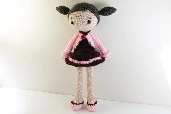 Amigurumi Boneca Bebê Recheado Meninas Crochê Chocalho Brinquedo Presente 3 Brinquedos e hobbies
