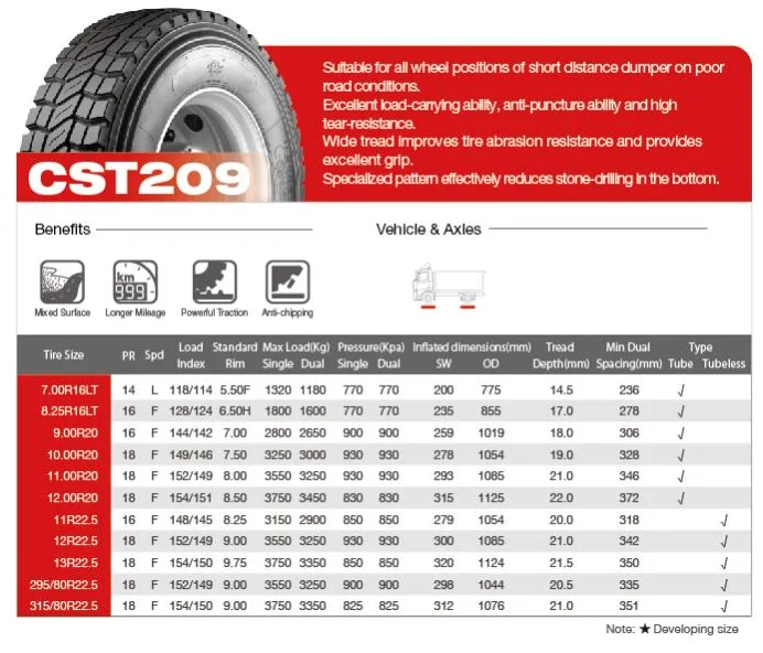 Fortune Tire Ft209 13r22.5 Chengshan Tire Cst209 13r22.5 Austone - Buy ...