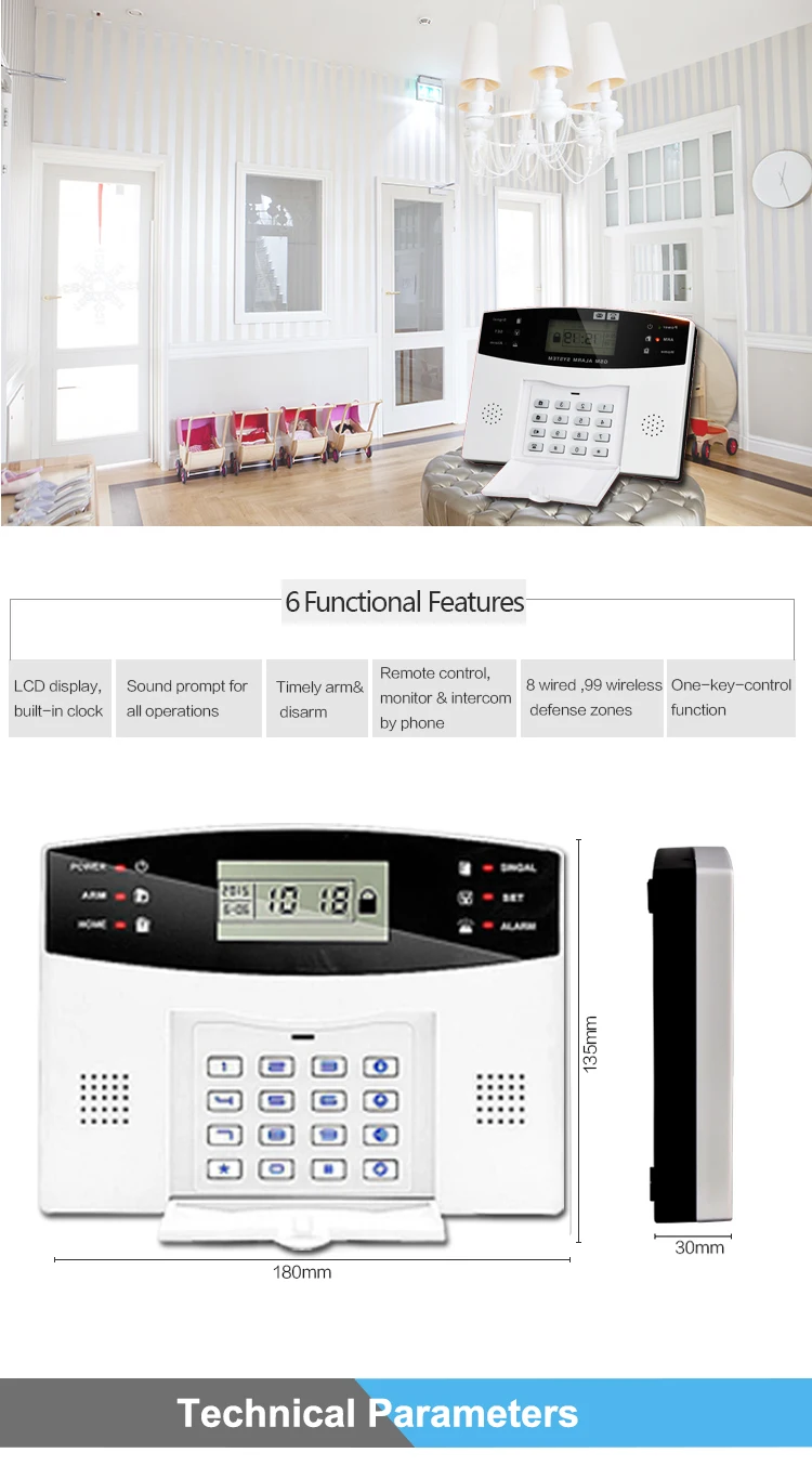 Sfl Simple Wireless Home Alarm System Gsm,Manual Wireless Digital 3g Home Security Alarm System