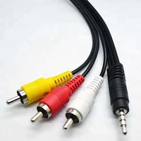 

High Performance 3.5MM to 3 RCA audio cable, 1 to 3 pca plug cable