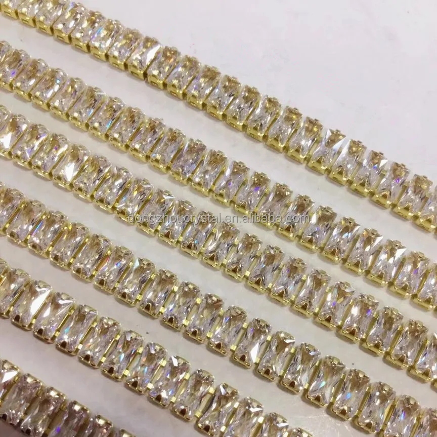 
Crystal diamond rhinestone cup chain trimming strass chain cup chain for dresses  (60765937588)
