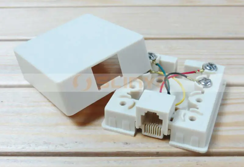 Female Rj11 8p4c Wall Mount Modular Phone Jack Block Box Buy Phone
