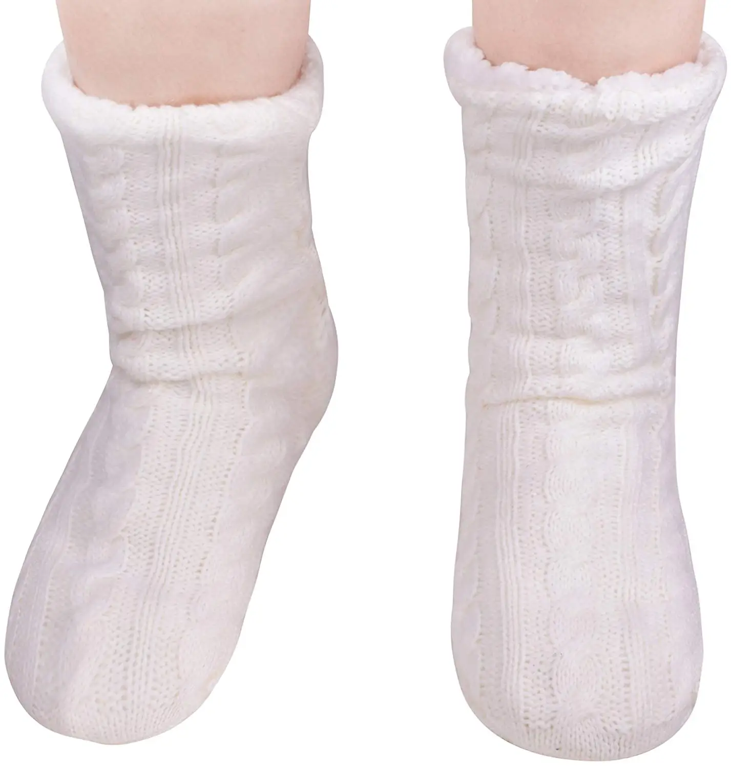 2 Colours & 4 UK Sizes Boys Fair Isle Snowflake Knit Fleece Lined Slipper Boots