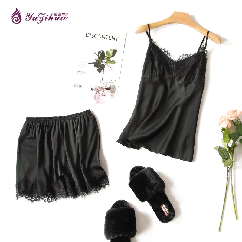 

women pajamas summer sexy sleepwear sleeveless t shirt, Picture