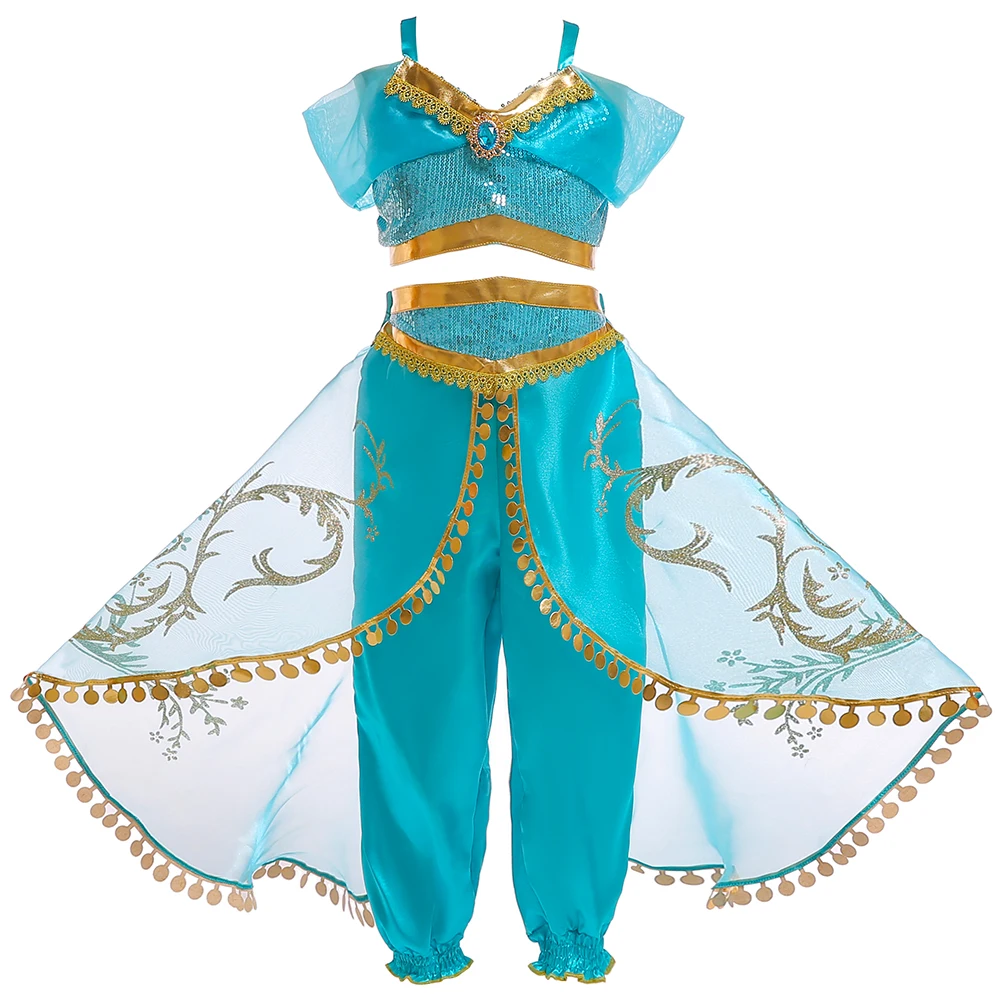 

Online Shopping Baby Garment Jasmine Princess Carnival Costume Baby Girl Cosplay Dress BX1625, Blue