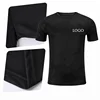 Wholesale custom screen printing 100% polyester men's mesh breathable black t-shirt individual custom t-shirt
