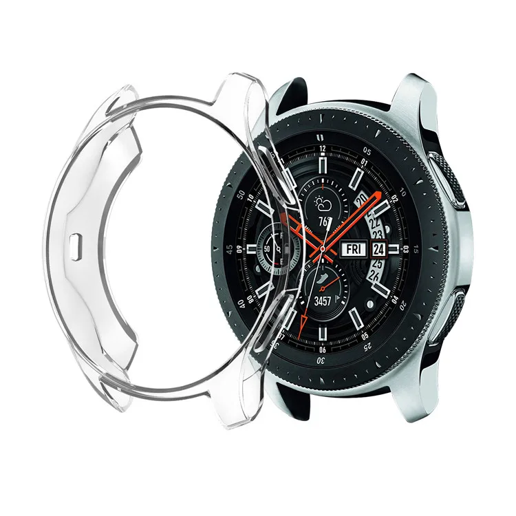 

TPU Slim clear Case Scratch-Proof Cover All-Around Protective Bumper Shell For Galaxy Watch 42/ 46mm SM-R800, Transparent