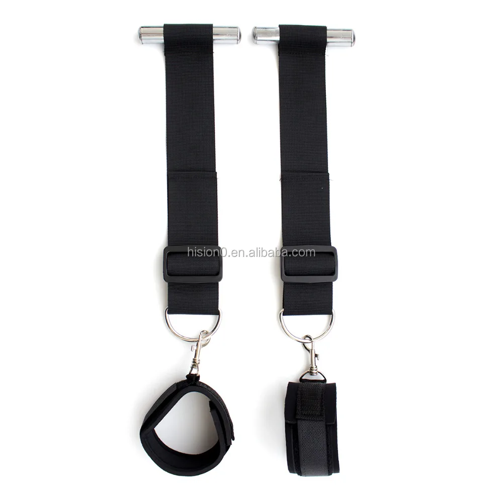 Nylon Over The Door Entryway Restraint Sex Door Swing Hanging Bondage Handcuffs Wrist Cuffs 