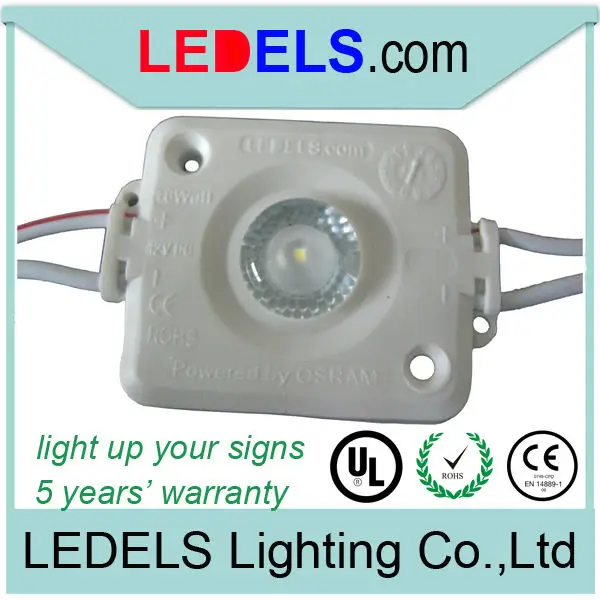 led sign backlight, 12V 1.6W 100~120Lm led module 1.44watts for advertising backlighting, 5 years warranty waterproof