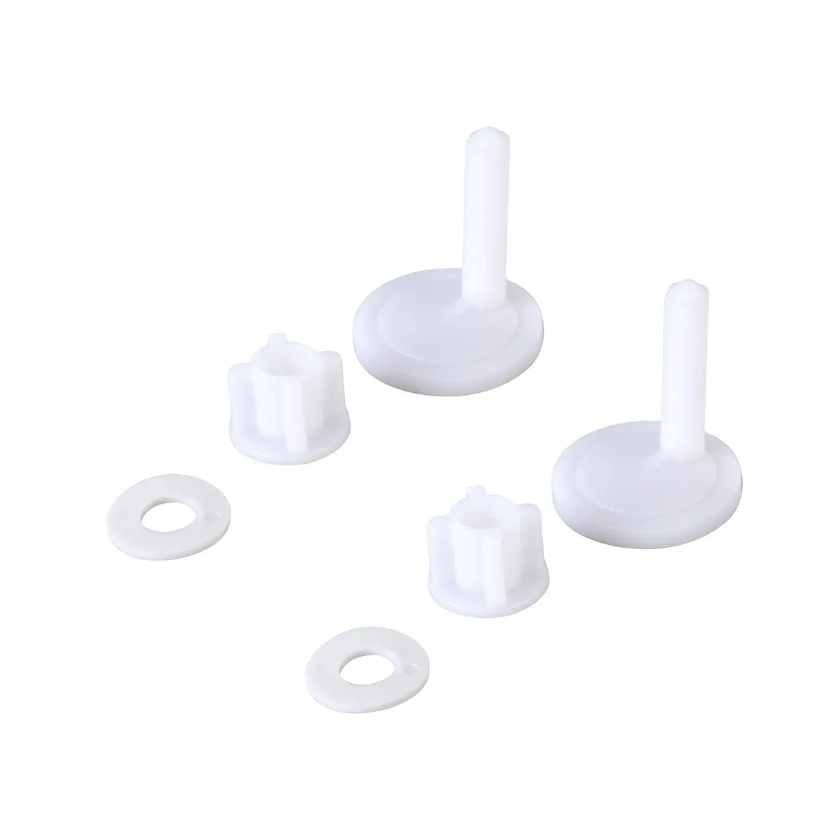 Plastic shim for toilet food bin liners