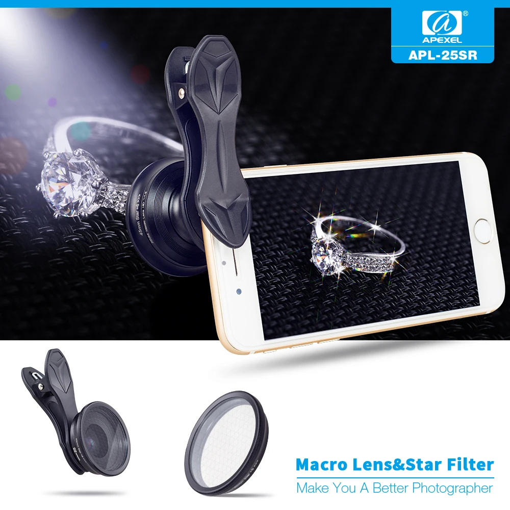 Apl25sr High Quality 2 In 1 Macro Lens Kit Optical Jewelry And Watch