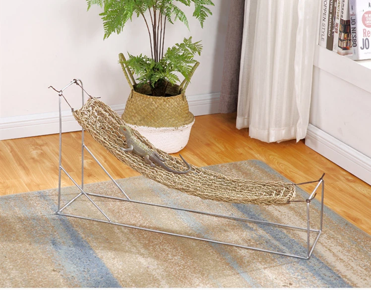 

Reptile Hammock Lizard Lounger, 100% Natural Seagrass Fibers For Anoles, Bearded Dragons, Geckos, Iguanas, and Hermit Crabs, Picture