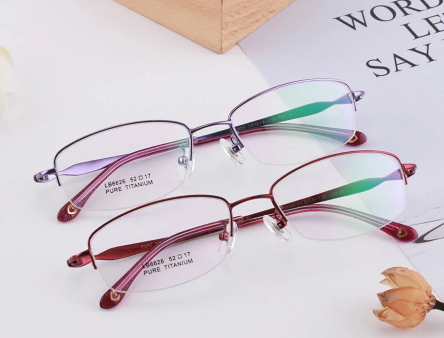 Pure Titanium Glasses Pink outlet Pro Design Frames