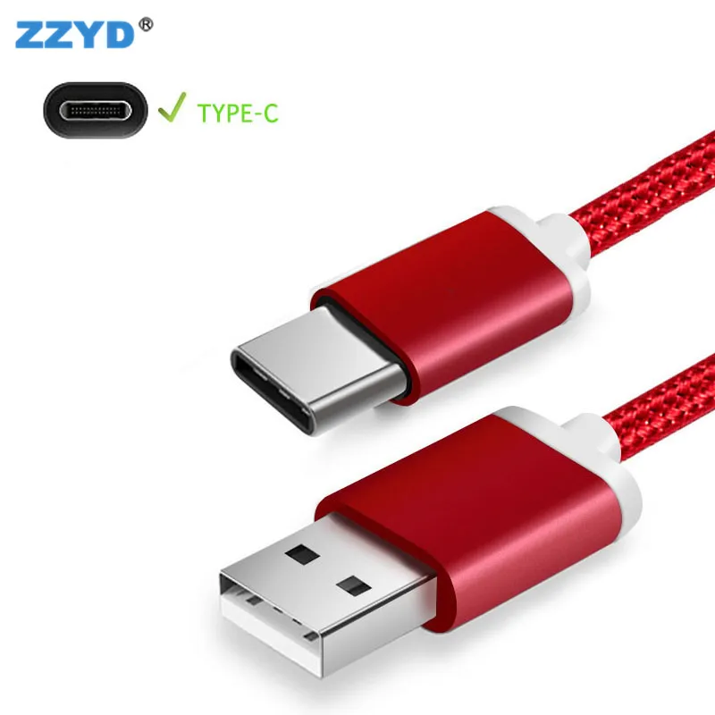 

ZZYD 5ft Nylon Braided Type c Usb Cable Charging Data Cable Phone Charger Chargers for mobile phones Samsung S8