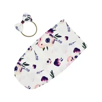 

Zogift organic rayon cotton swaddle bag hot sale floral custom digital printing baby sleep sack