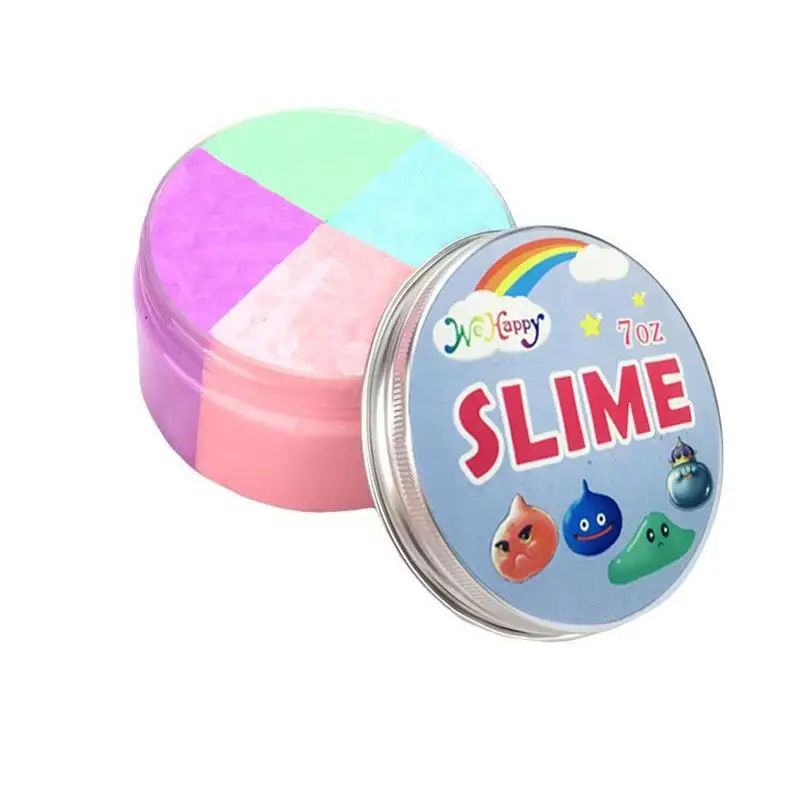 Slime Puff Stretchy & Soft Scented Nonsticky Clay 4 Colors Mixed Slime