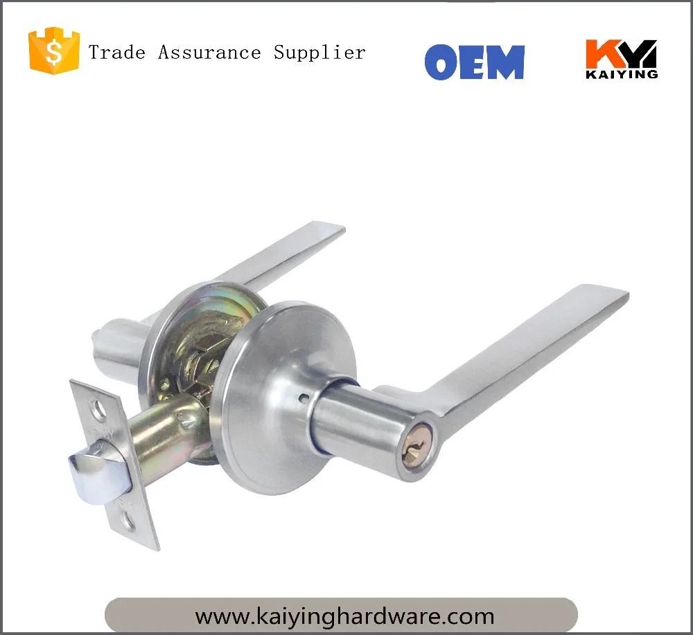 Entry Lever Door Handle Thumb Turn Lock On The Inside For Bedroom Or