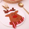 Christmas Restaurant and Hotel Layout Knife and Fork Bag Creative Long Face Elk Tableware Set