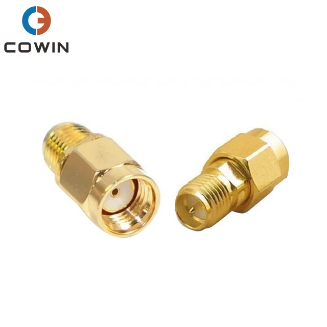 DUANDETAO Gold Plated SMA Male to SMA Male Adapter with 90 Degree Angle Connected 