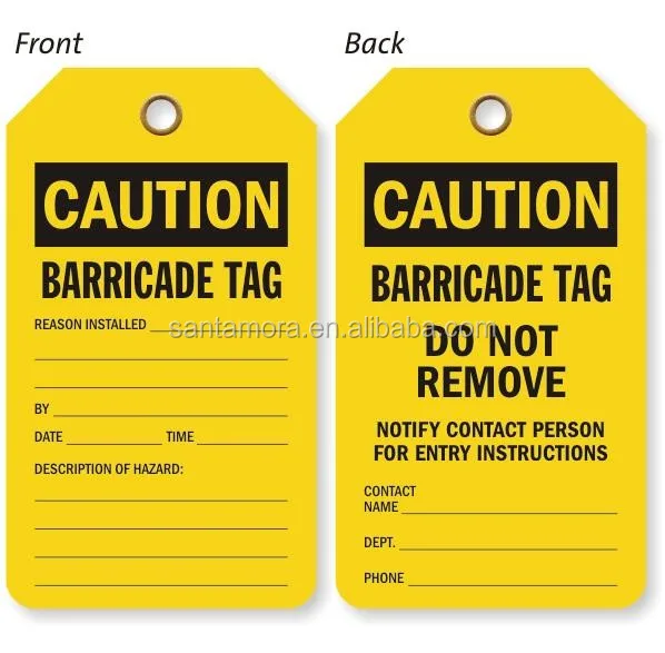 Custom Lockout Tags Barricade Tags Do Not Remove This Tag Buy