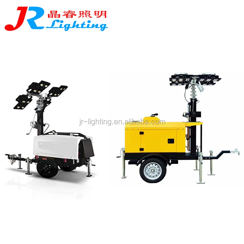 cheap price Outdoor generator mobile light tower solar led 400W jobsite light DC48V solar trailer light