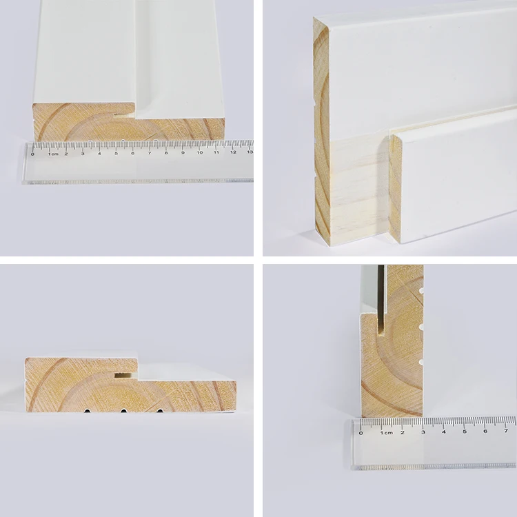 Popular White Primed Door Jamb Exterior Door Frame Wooden Split Jamb