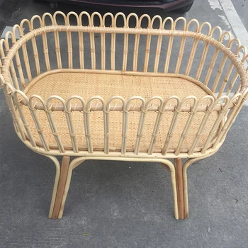 wicker baby cot