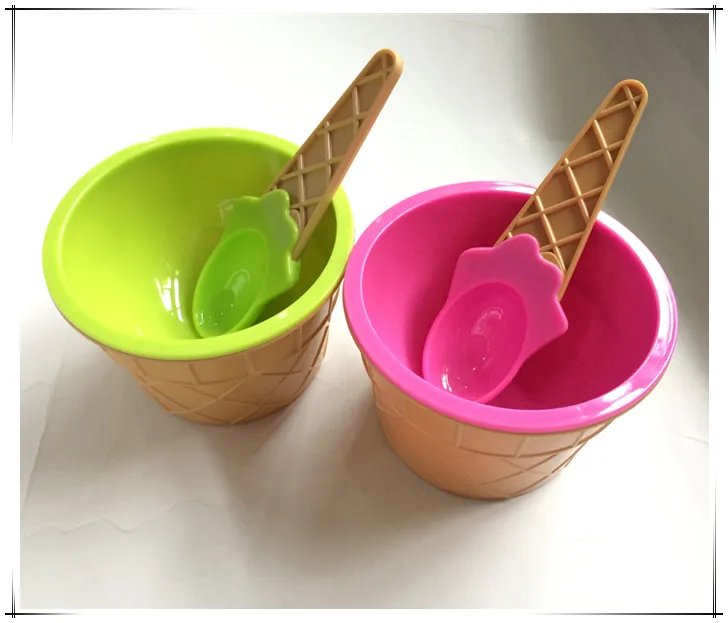 Ice Cream Bowl With Spoon Buy Ice Cream Bowl And Spoon Set,Plastic