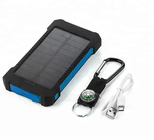 Waterproof Solar Power Bank 10000mAh Compass & Camping Light