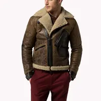 

Hot Sell Wholesale Men's Custom Leather Jacket