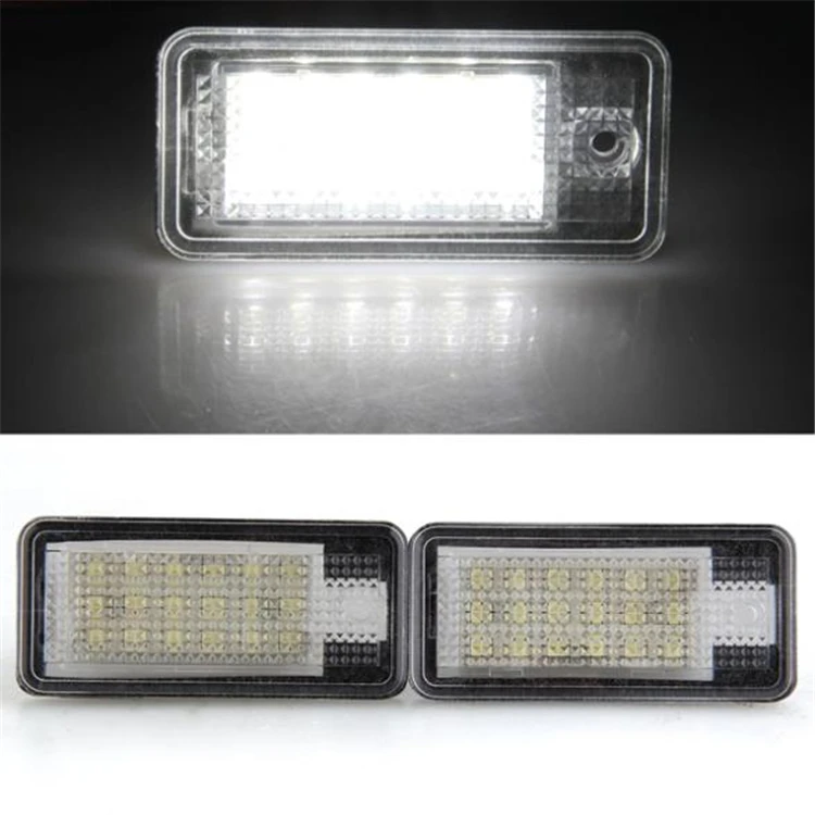 White 18 Led 3528 Smd License Plate Lights For Audi A3 8p A6 4f Buy License Plate Lights For Audi Product On Alibaba Com