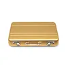 Branded luggage shape briefcase metal business card holder,aluminum alloy metal pocket suitcase business card holder