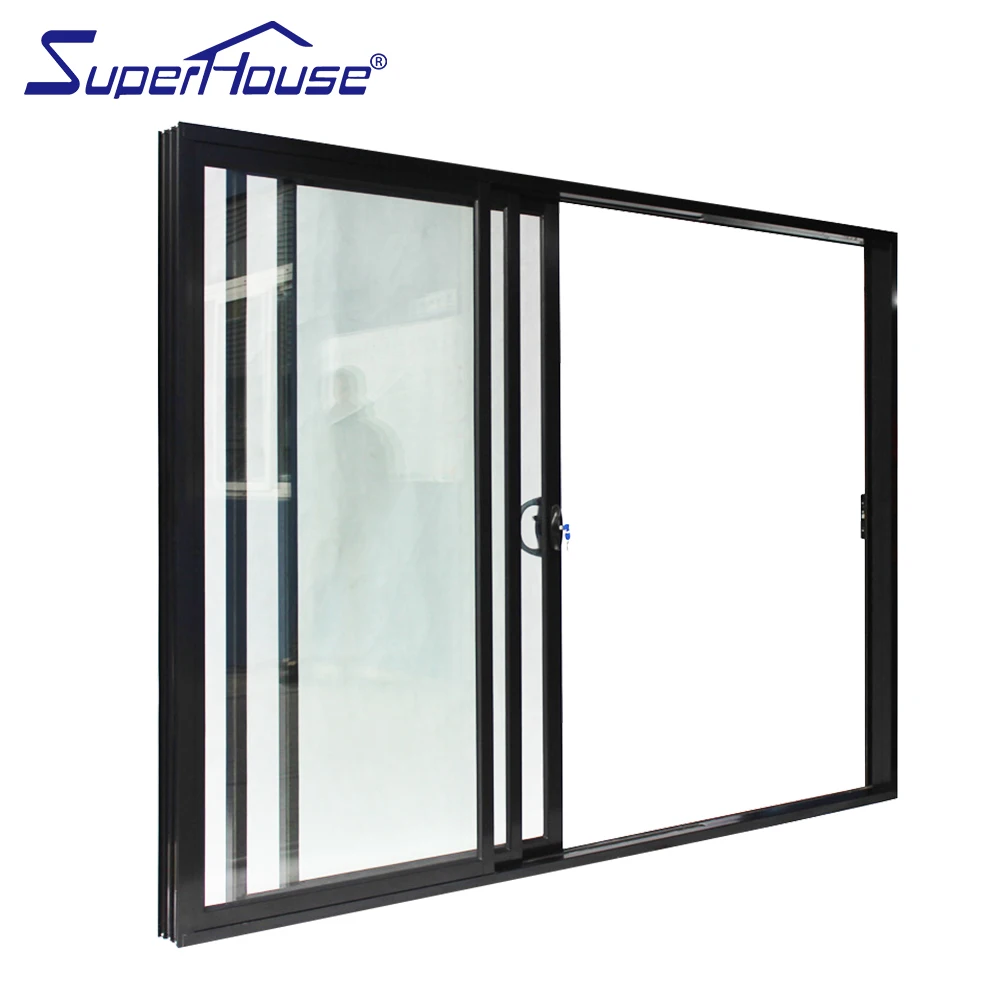 High quality commercial system safety glass aluminium hospital sliding door comply with AS2047 NOA NFRC standard