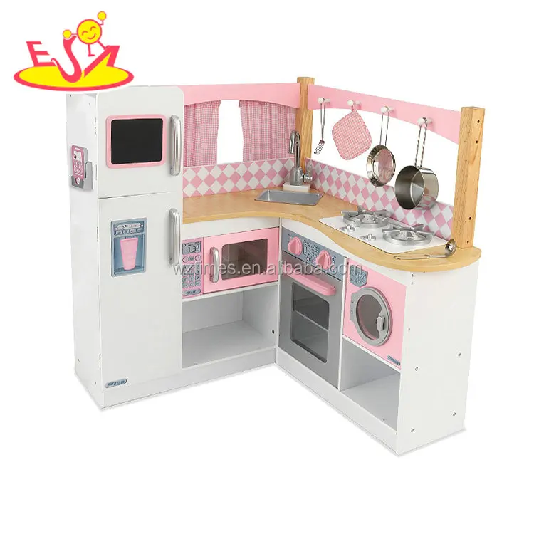 
2018 Hottest luxury wood material mini role play kitchen set funny kitchen toy set for kids W10C367  (60739125159)