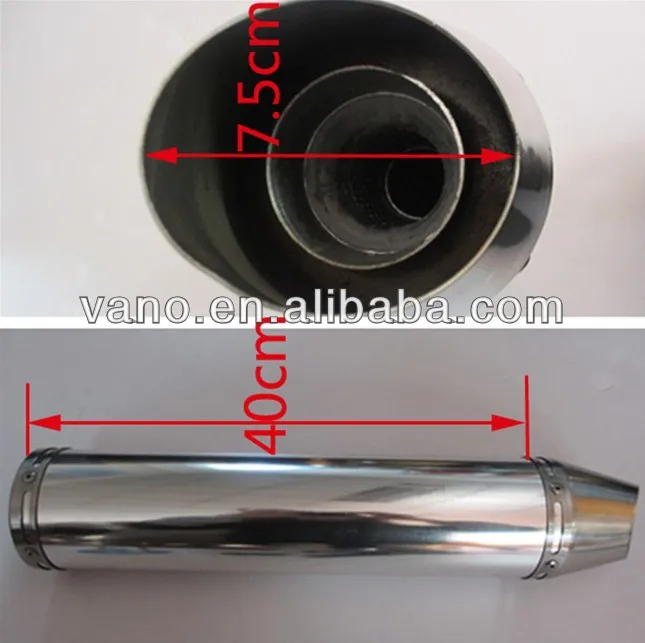 GY6 50cc universal titanium motorcycle scooter exhaust pipe muffler silencer