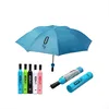 Promotional Custom Printing Wine Bottle Shape Three Folding Umbrella With Silver Coating