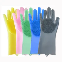 

Amazon Hot Selling Silicone Dish Washing Gloves For Multipurpose