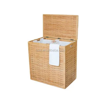 wooden clothes basket