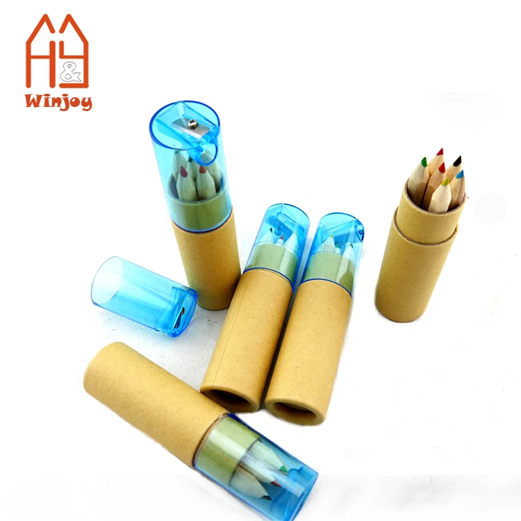 6 Different Colores Pencil Set With Sharpener Painting Pencils For Kids