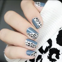 

YW001-040 Elegant Leopard Print Designs Adhesive Manicure Decals Stick On Nail Polish Strips