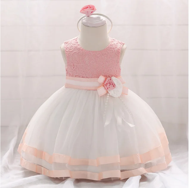 

2019 New Pattern Baby Girl Sleeveless Lace Fluffy Pettiskirt Baby Girl Outfit, Picture shows