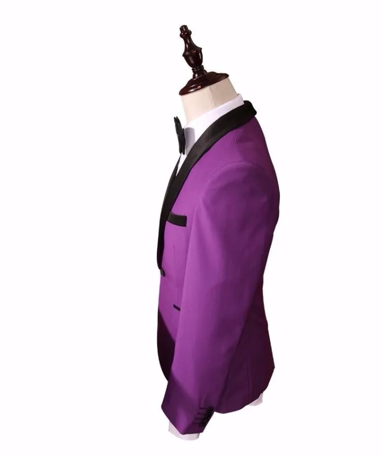 purple suit pants mens