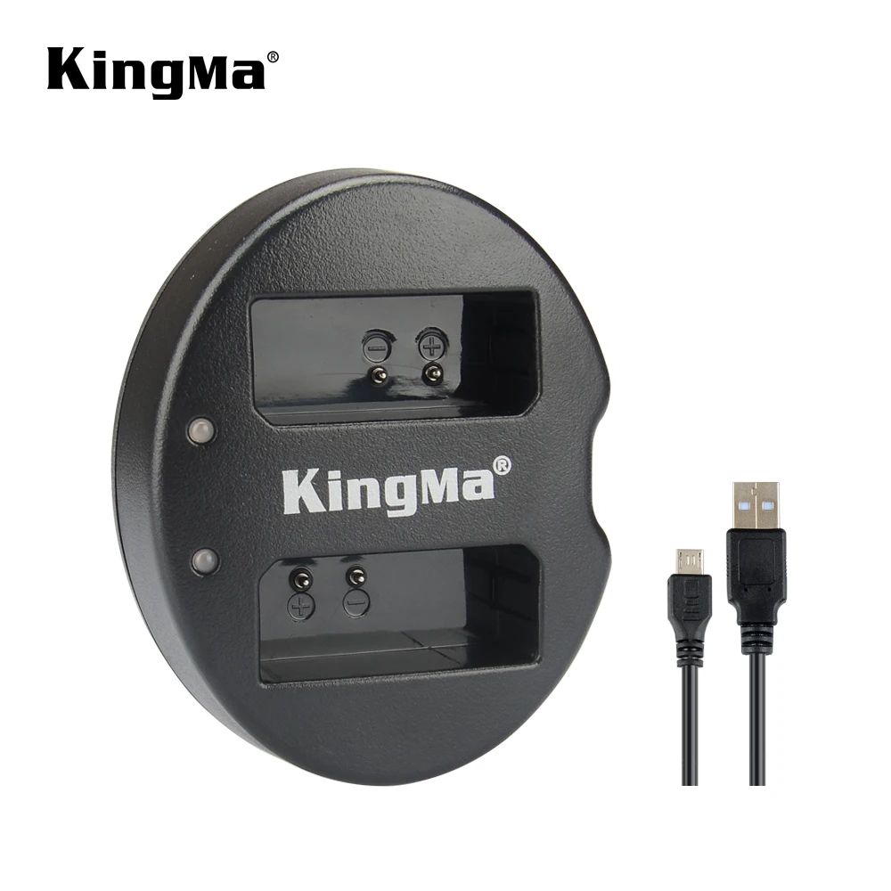 

KingMa Dual USB Charger for Canon LP-E10 LPE10 LC-E10 EOS 1100D 1200D 1300D Kiss X50 X70 X80 Rebel T3 T5 T6, Black