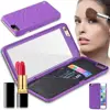 Fashion Mirror Wallet Flip Hard PC Case For iPhone 6 7 8 X Se With MakeUp Mirror Card Slot
