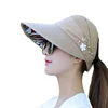 High quality Korean summer folding sun protection sun hat visor / sports sun hat / empty top hat