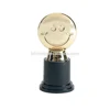 2019 Newest Good Quality Customized Plastic Golden Smile Face Teacher Resources and Graduation Award Trophies for Wholesale