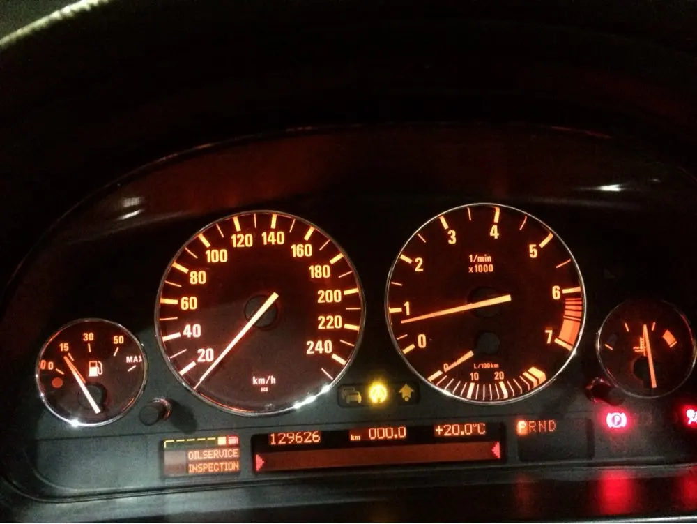 Conjunto para Bmw Styling Cromo Dashboard Bitola Anel E39 3 High Quality chrome dashboard gauge ring
