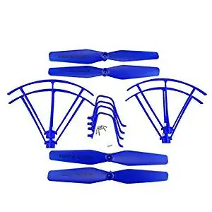 UUMART Syma X5UC X5UW RC Quadcopter Spare Parts Upgraded Propeller+Protector+Landing Skid -Blue