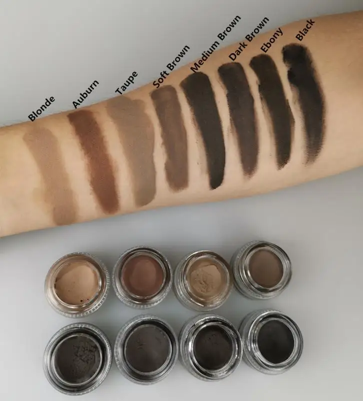 

Custom 8 Colors Eyebrow Pomade Vegan Pigment Easy Apply Eyebrow Cream Long Lasting Waterproof, 8 option eyebrow pomade