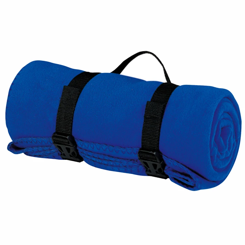 Wholesale Easy To Carry Portable Roll Up Polar Fleece Travel Throw
